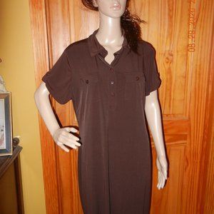 Retro Vintage Work Casual Day Dress sz 16 (wd19)